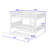 Full Over Full Wood Bunk Bed With Trundle, Ladder And Guardrails