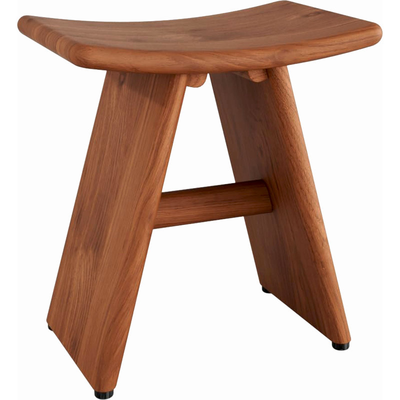 Banc de douche 18 po avec plateau en teck 18 po Asia-Bjon Lite