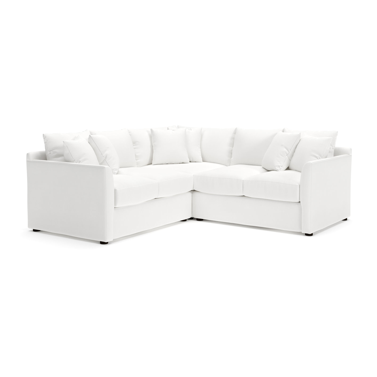 Cecelia Upholstered L-Sectional, Left Hand Facing, Bayou Off White Canvas