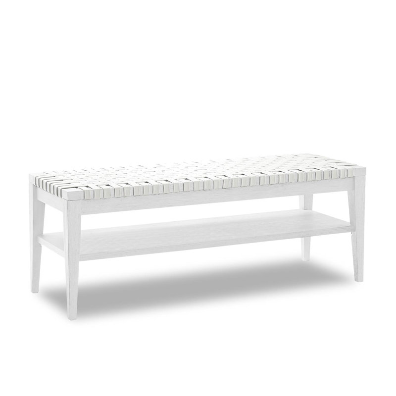 Banc tissé Staycation, Blanc
