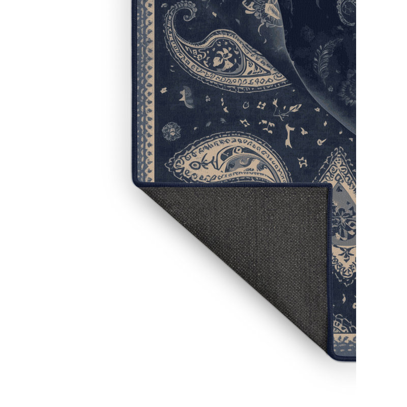 Tapis gris moelleux doux à motif cachemire Cortland Bohemian, 8 x 12