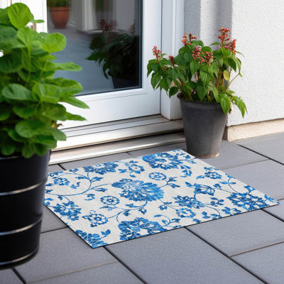 Malek Washable Floral Indoor / Outdoor Rug