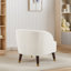 Fauteuil d'appoint rembourré avec pieds en bois-816122635