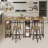 Dining Table Set for 2, Counter Height Kitchen Table and Chairs with Storage Shelves & Wine Rack, Bar Table Set with 2 Bar Stools, 3 Piece Dining Room Table Set for Small Space-290733202