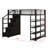 Metal Loft Bed With Storage Shelves