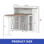  Armoire à vin avec prises de courant et lumières DEL, table de bar avec support en verre et tablettes réglables, 2 prises CA et 2 ports USB