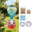 Blown Glass Hummingbird Feeder With Ant Moat And Bee-Proof Base, Handmade Recycled Glass Garden Decor, 34 Ounce Capacity With Leak-Proof And Rust-Resistant Design