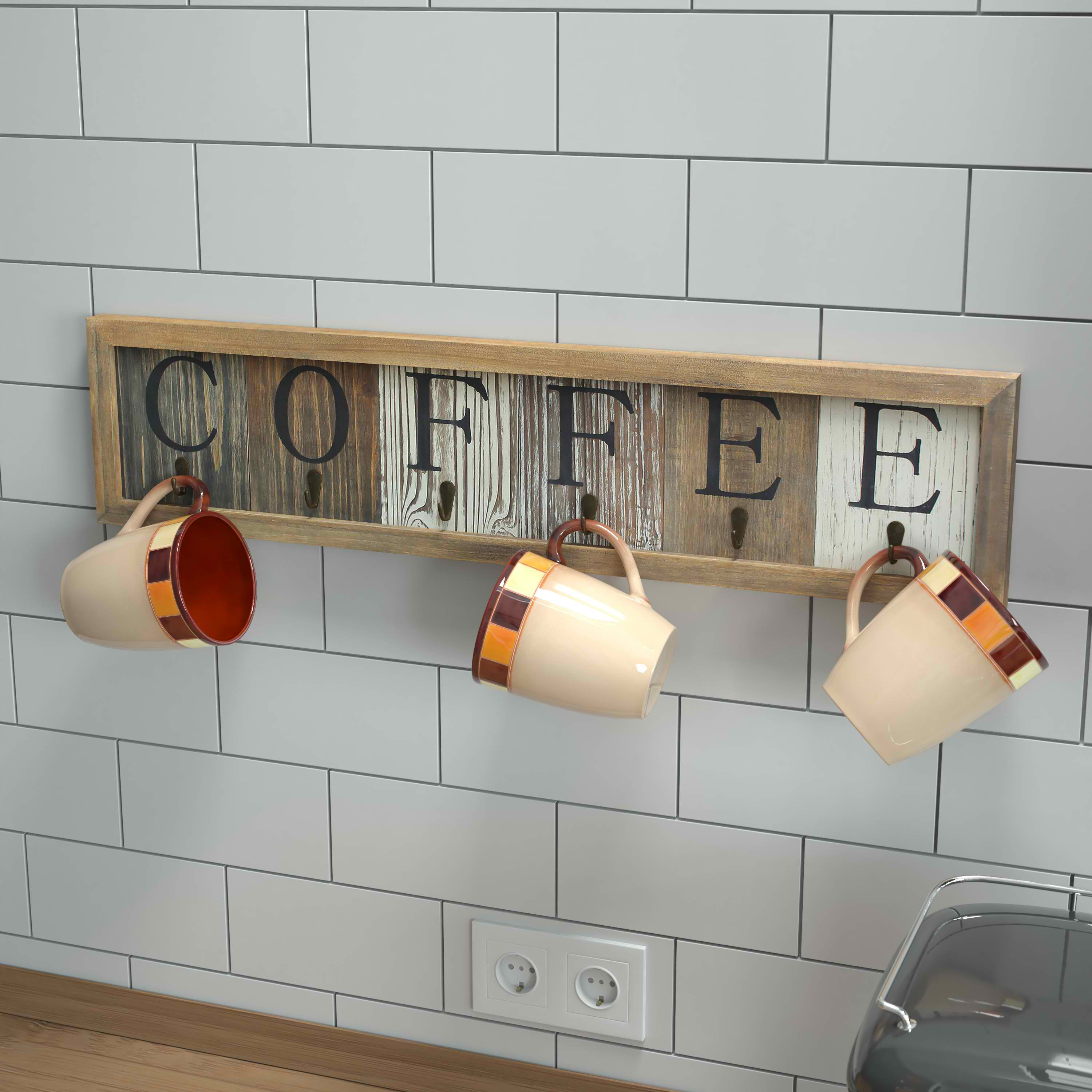 Wall mount mug online rack