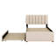 Lit plateforme tapissier avec lit gigogne-1002551998