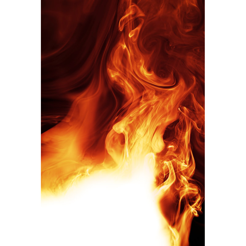 The Glowing Flames Of A Roaring Fire - Wrapped Canvas Print, 46cm H x 30cm W x 3.8cm D