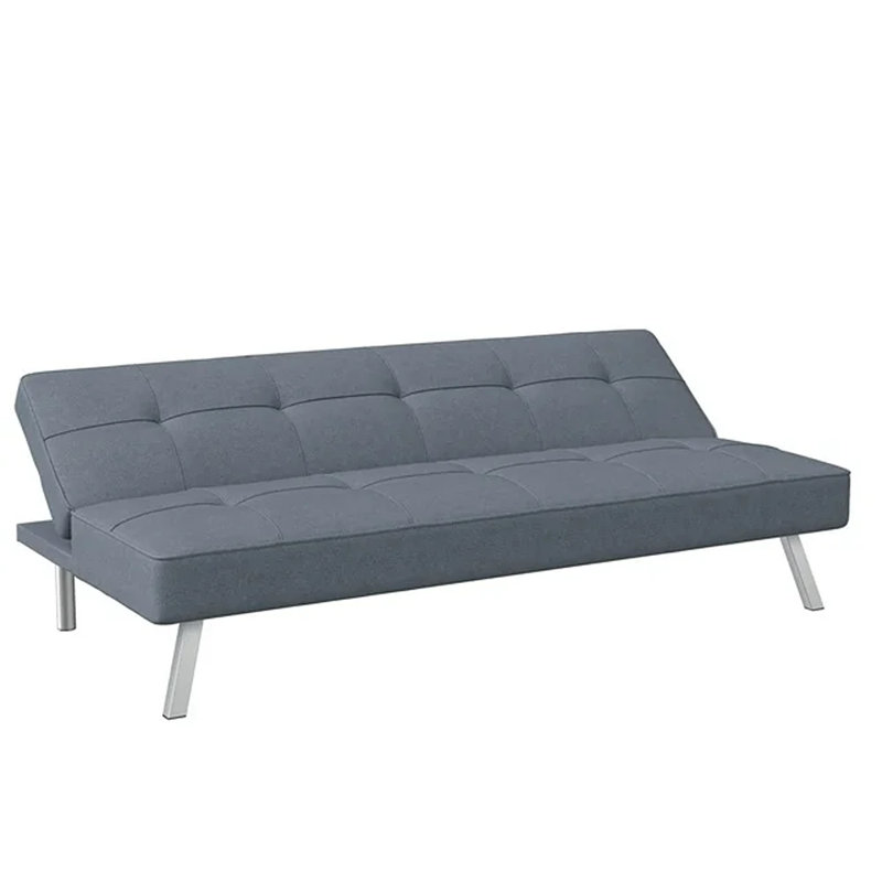 Canapé-lit futon convertible Serta Jameson 66,1 po (168 cm) pour une personne, capitonné, pieds en métal