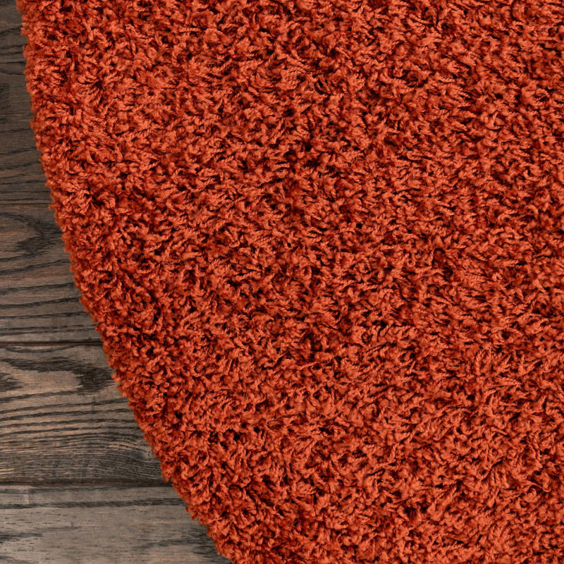 Tapis terre cuite Santra, Rond 5 pi 3 po