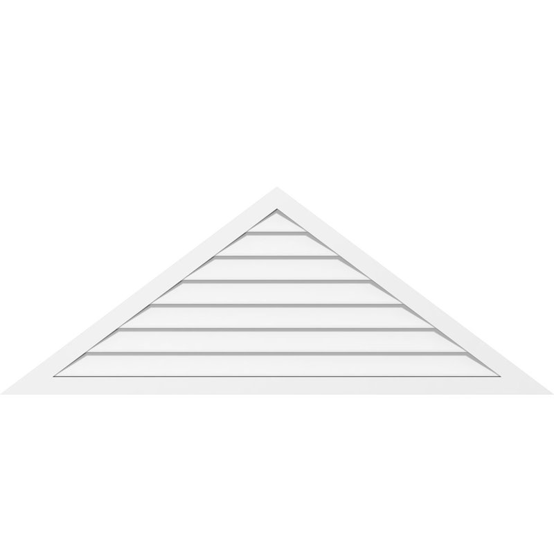 Ventilateur de pignon en PVC non fonctionnel à cadre triangulaire à montage sur surface en brique 10/12, H 22 po x l 52 po