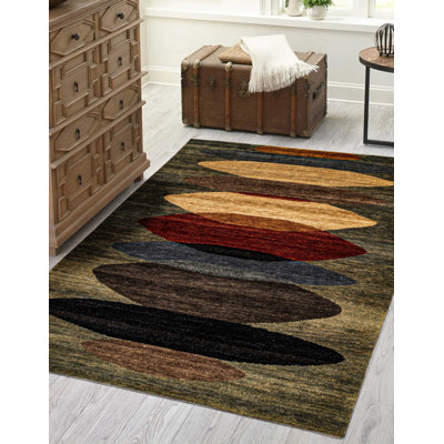 Peshawar Ziegler Green Rug 5'0" x 6'11"