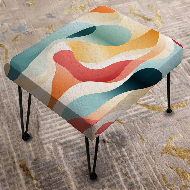 Contemporary Neutrals - Abstract Rectangle Ottoman