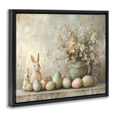 Art mural sur toile flottant pastel, nature morte de Pâques, design par Franklyn Gregory