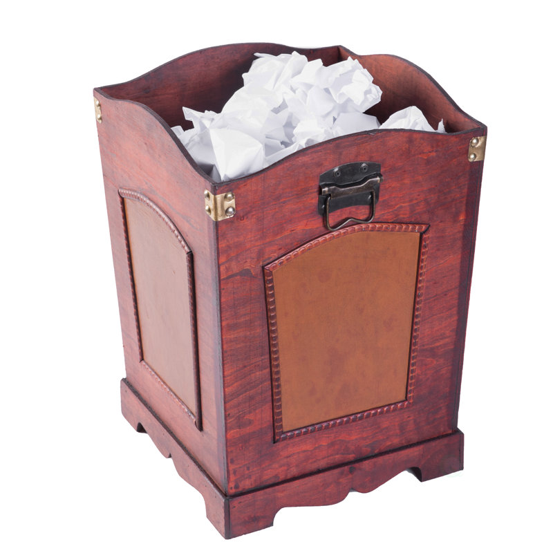 Wood Open Kitchen Trash Can - 7 Gallons