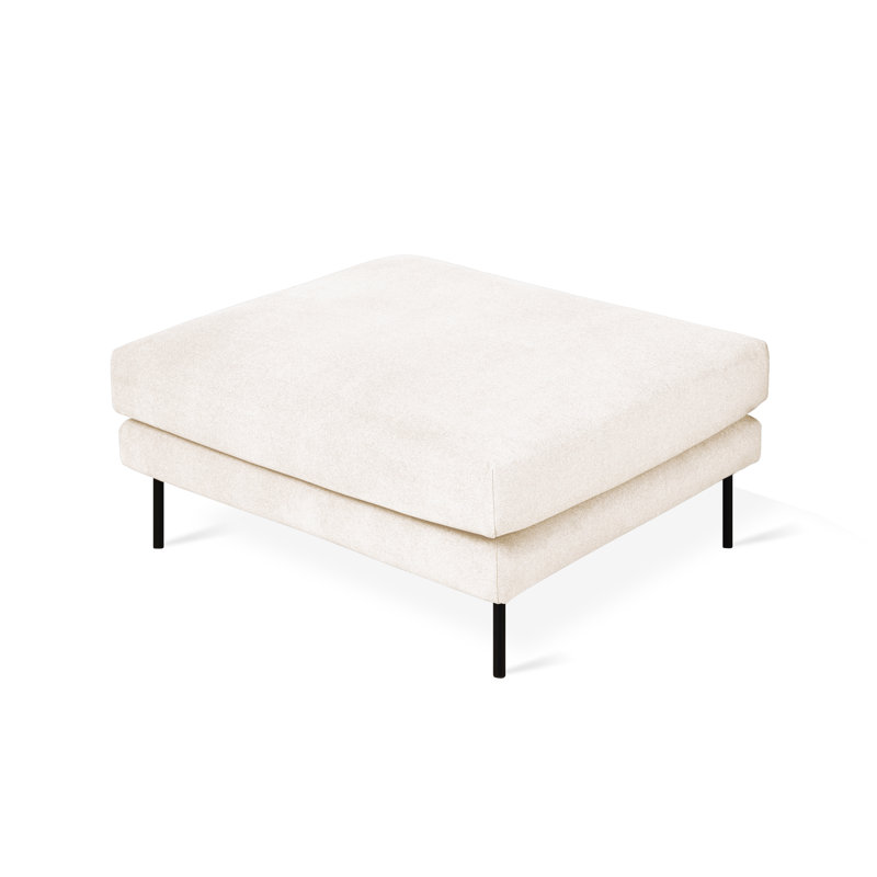 Repose-pieds Renfrew, 100% polyester mérinos crème