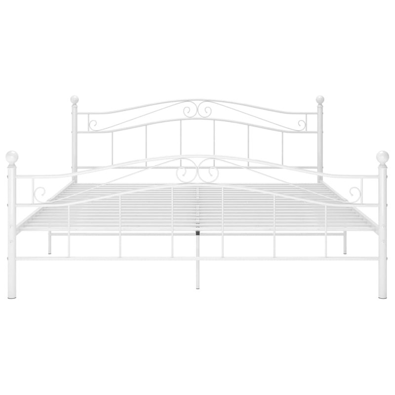 Gapspard UK Single - DE 90 X 190 Cm Metal Bed, White, 140 x 200cm