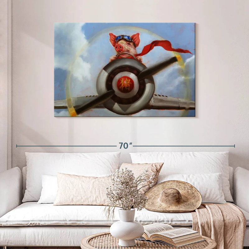 Brampt When Pigs Fly I, 30" H x 45" W