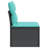 Ebern Designs Patio Chair Armless With Cushions Black Poly Rattan