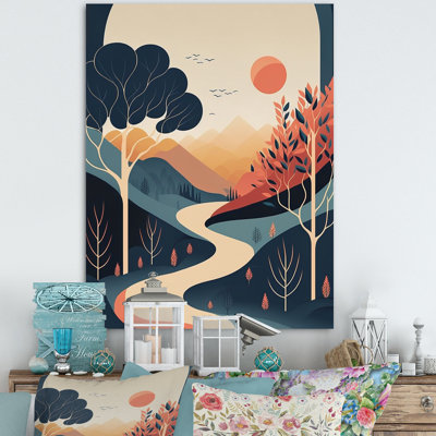 «Full Red Moon Over The Mountains III», reproduction sur toile