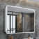 Daleah Recessed or Surface Mount Frameless LED Medicine Cabinet with Mirror and 3 Adjustable Shelves, Defogger, Rounded Edge