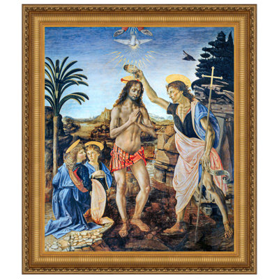The Baptism of Christ, 1475 Framed Print on Canvas