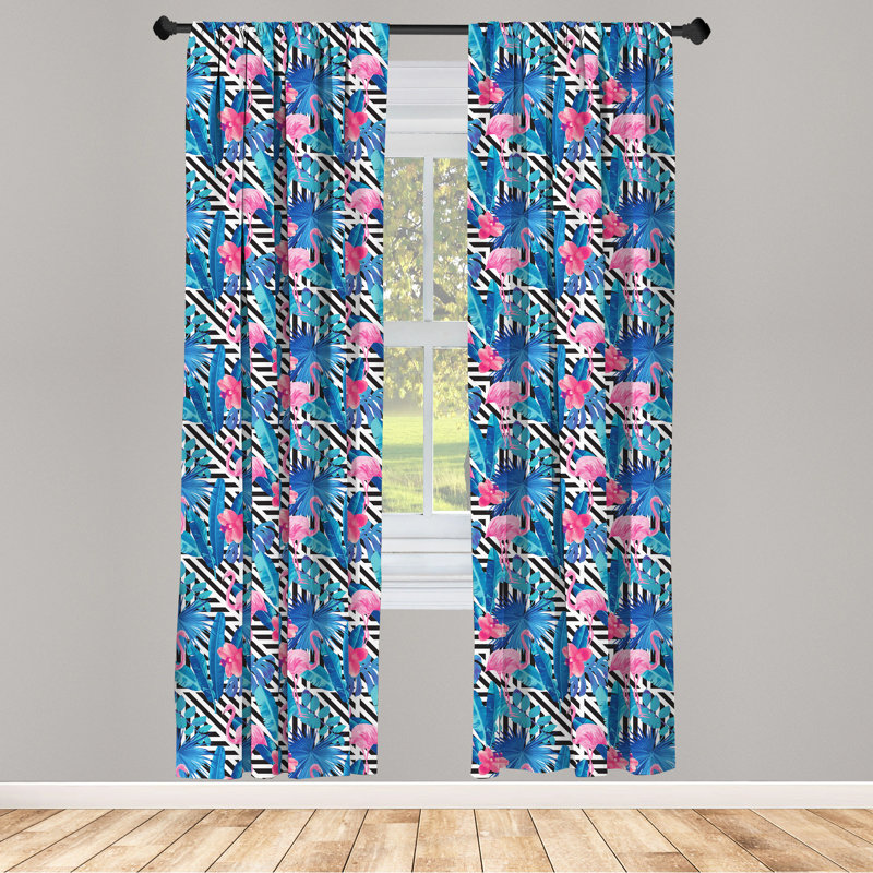Polka Dots Semi-Sheer Rod Pocket Curtain Panels, 28" x 84"