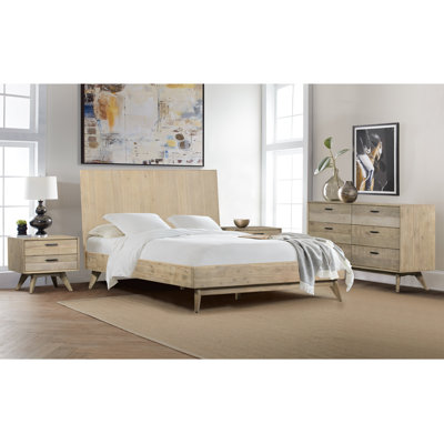 Njall Solid Wood Platform 4 Piece Bedroom Set