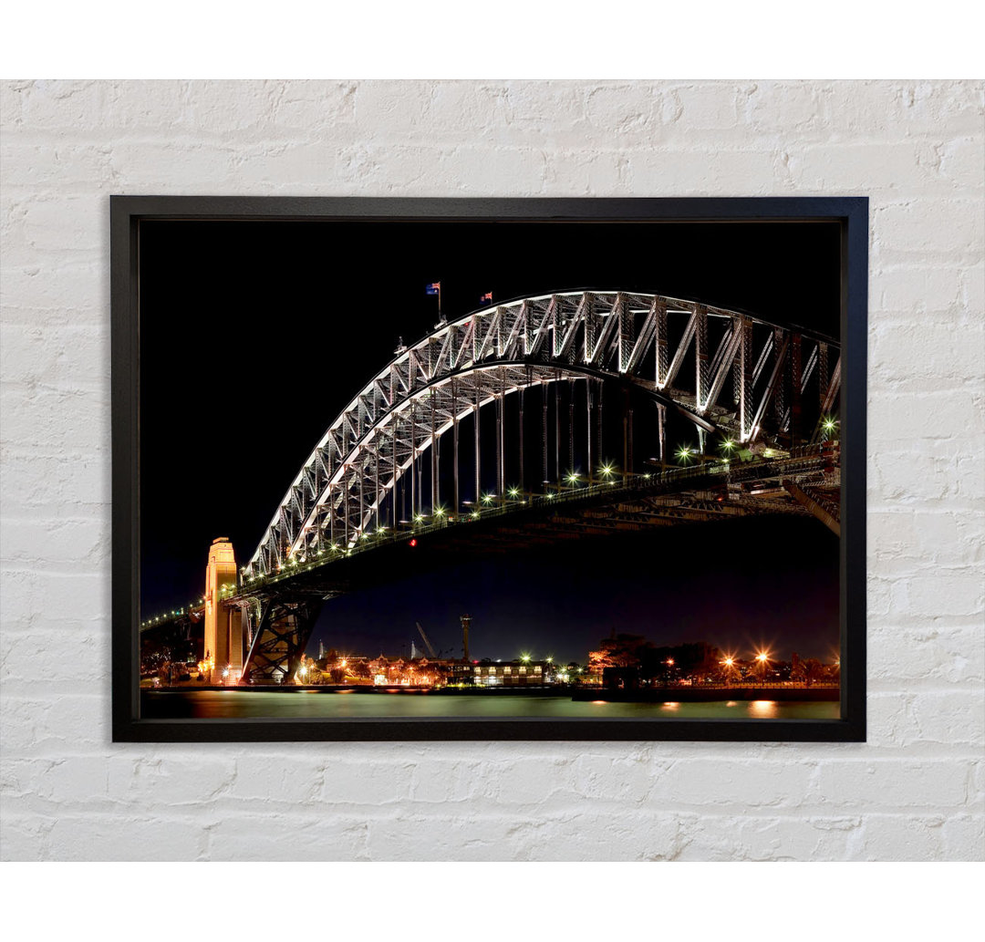 Sydney Harbour Night Light - Einzelbildrahmen Kunstdrucke auf Leinwand