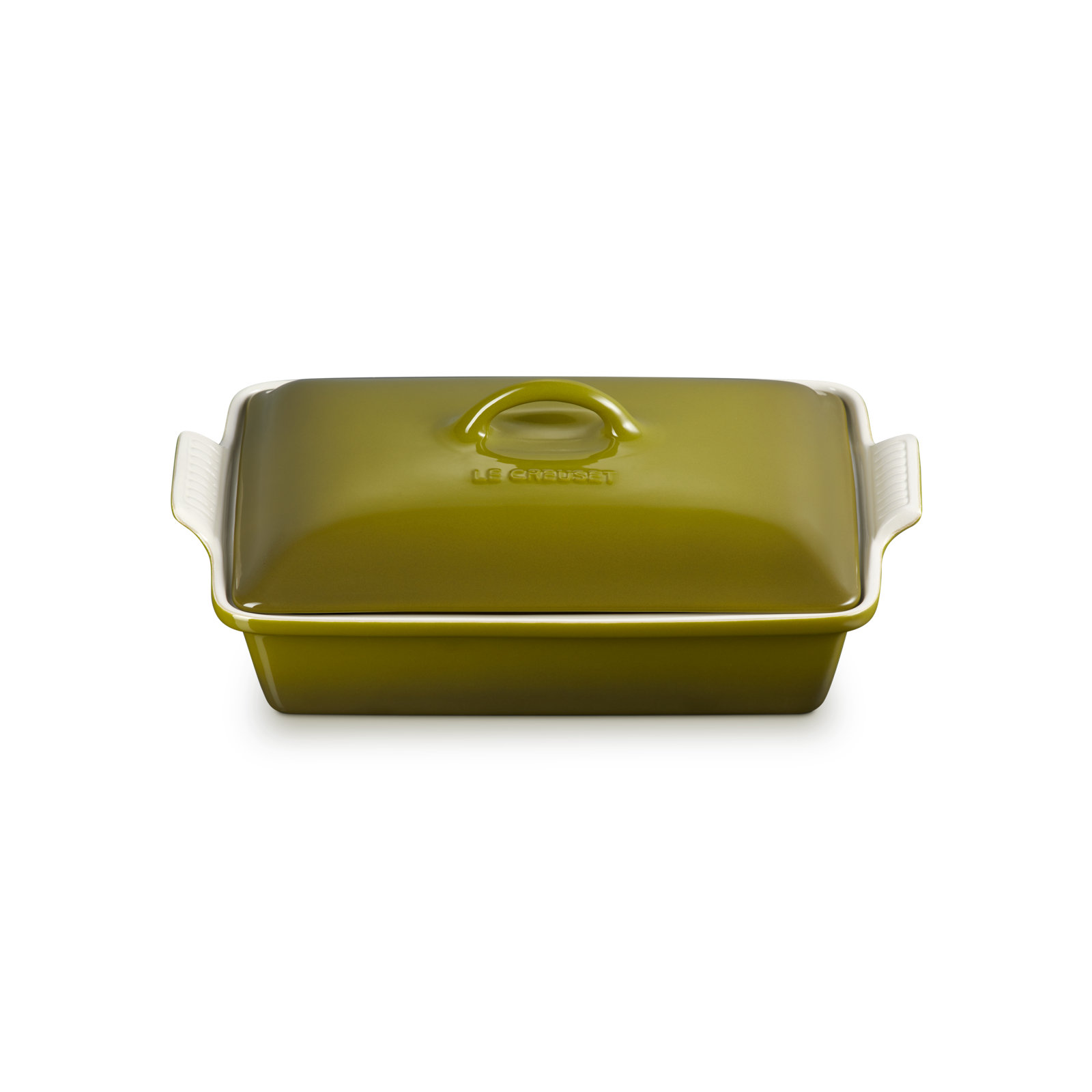Le Creuset Heritage Stoneware 4 Qt. Rectangular Casserole with Lid, Green