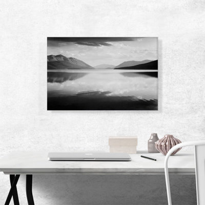 «Evening Mcdonald Lake Glacier National Park Montana» par Ansel Adams, reproduction d'art sur toile tendue