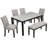 6-Piece Dining Table Set with Bench