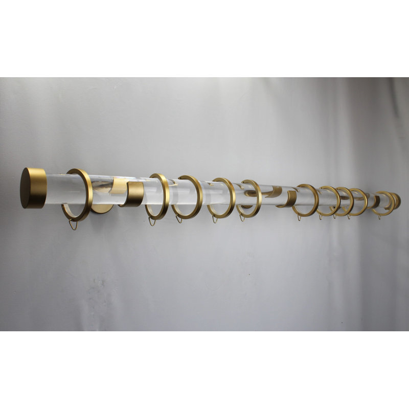 Tringle à rideaux simple 1,5 "Gold, H 4 po x l 72 po x P 4 po