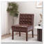 Chaise d'appoint avec surpiqûres gaufrées