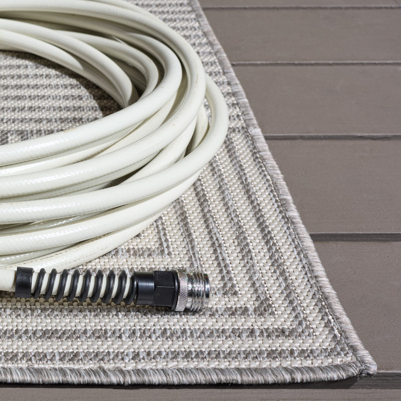 Beach House Power Loom Performance Striped Indoor/Outdoor Rug, 9'-0" x 12'-0" Rectangle