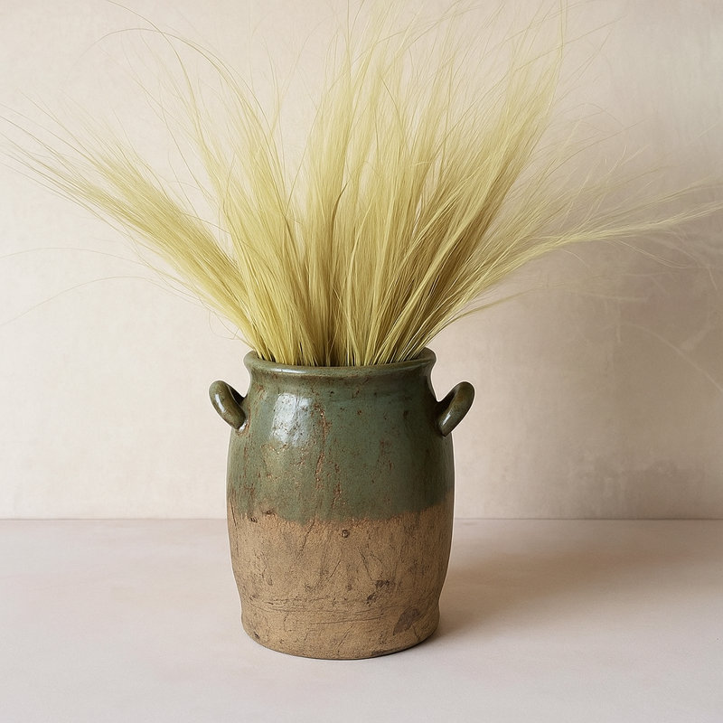 Vase de table Hooge Rustic Charm, Ombre verte, H 8 po x l 7 po x P 6 po
