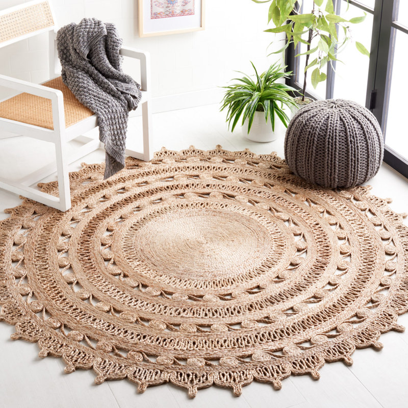 Tapis naturel en fibre naturelle 172, Rond 6 pi