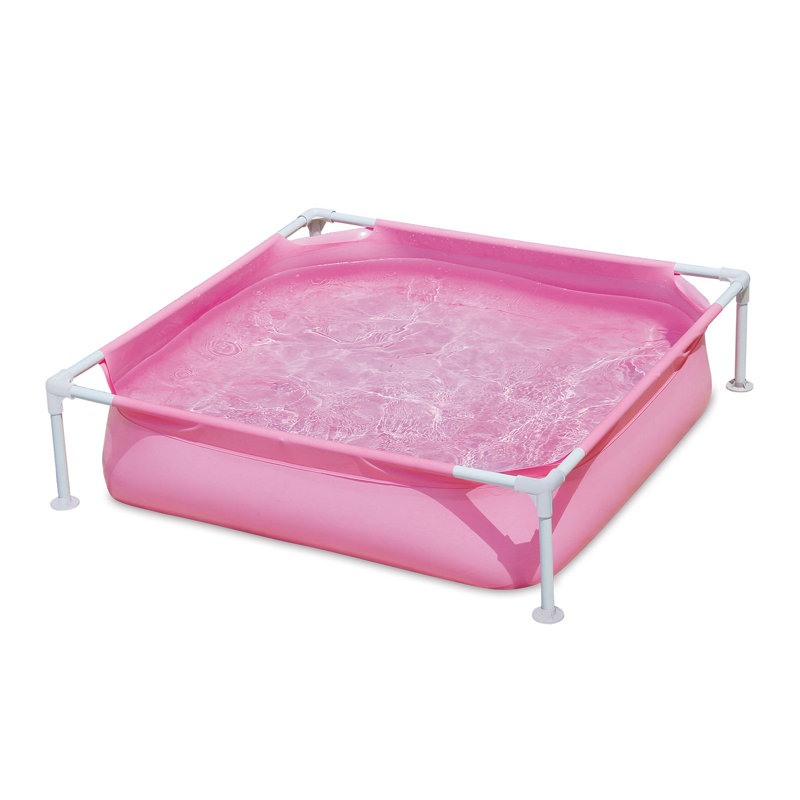 Summer Waves Plastic Square Kiddie Pool 12'' H x 48'' W x 48'' L