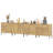 126" Modern Reeded 8-Door Sideboard With Drawers, 4-In-1 Wooden Credenza Storage Cabinet For Kitchen, Dining Room-1389948411