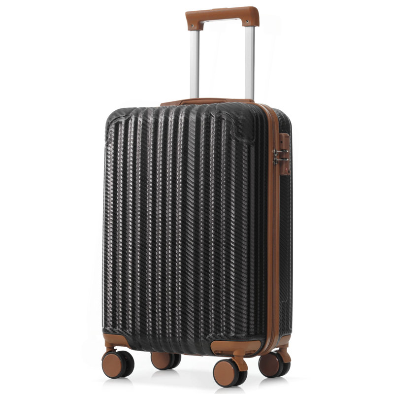 Ensemble 6 pièces de bagage, valise rigide en ABS avec roues pivotantes, verrou TSA, crochets latéraux, bagage à main léger et bagage à main