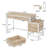 51''W Reversible Desk with Drawers-1722541950