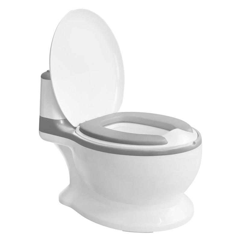 Rinette 17 Stories Potty Trainer Safety Toddler Non-slip Runner Childrens Toilet Seat, Grey