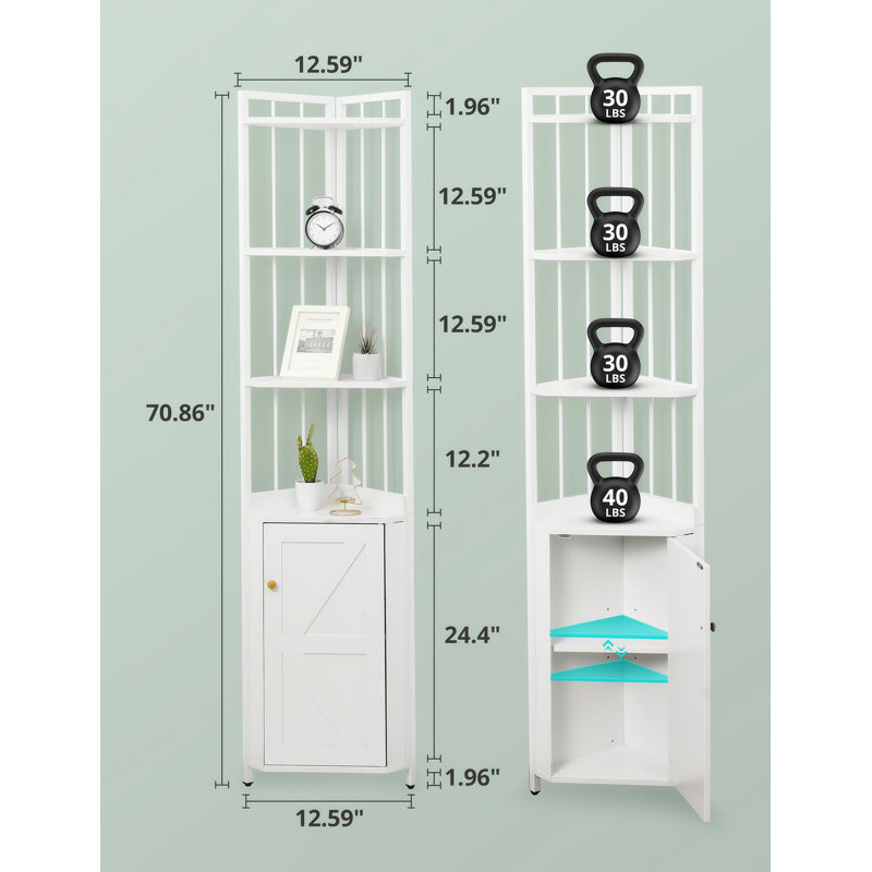 Armoire de rangement en coin