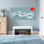 Art nautique et plage, vagues du soleil rouge-2108515661