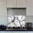 Lightning Marble Tempered Glass Backsplash - Kitchen Wall Decor-1905333688