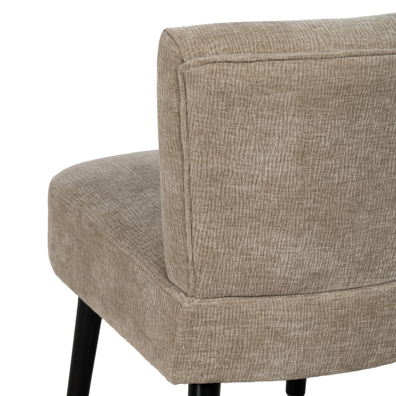 McCall Upholstered Side Chair, Beige Polyester