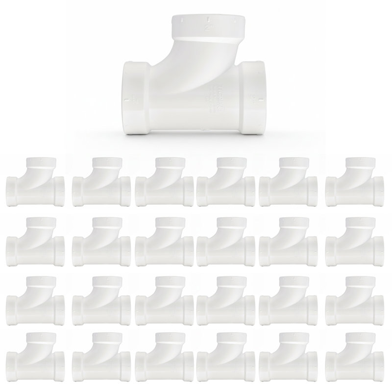Té en PVC 3 po, évacuation des déchets avec drain en PVC, raccord en PVC blanc, raccord d'évacuation et d'évacuation, (paquet de 30)