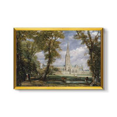 Cathédrale de Salisbury vue de l'évêché, v. 1825 - John Constable - Toile encadrée sur mesure